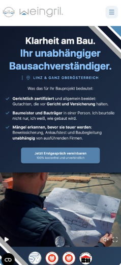Webseite · Desktop, Tablet & Smartphone – Smartphone